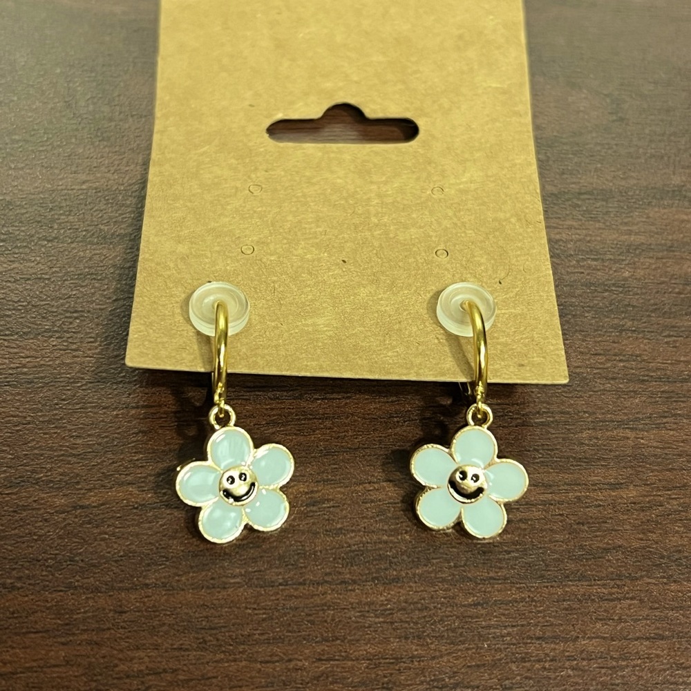 Clip - On Flower Earrings